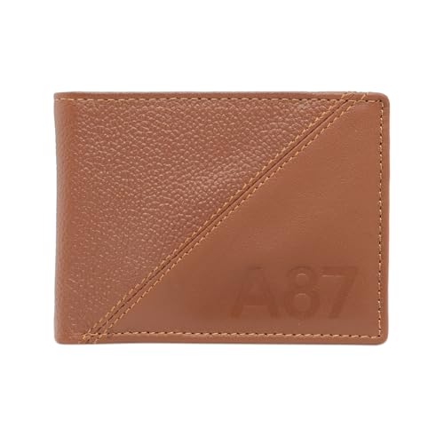 Image of Aeropostale Men's SLIMFOLD Wallet Tucson - Tan | Pebbled Leather | Formal & Minimalist Carry | Ideal for Gifting