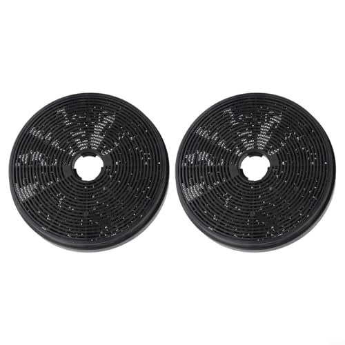 Kitchen Range Hood Carbon Filters For Odour Control 175mm x 175mm x 35mm Replacement Activated Charcoal Filter Sheets For Cooker Hood Ventilation System 2 Pack Black