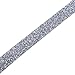 Silver Crystal Rhinestone Ribbon TOPINCN Sparkling Rhinestone Ribbon Mesh Wrap Roll Bling Arts Crafts Event Decorations 1 Yard 3cm Width (Silver)