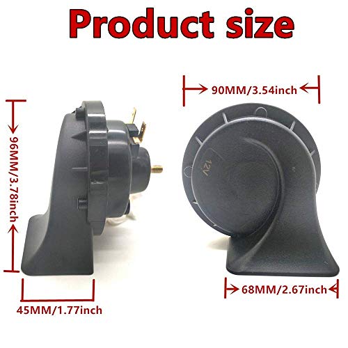 Super Repairman Dl168-A 410Hz Loud One Car Hron 12 Volt High Tone Horn Electric Horn For Golf Truck Car Motorcycle Etc. (Black High) #TOP5