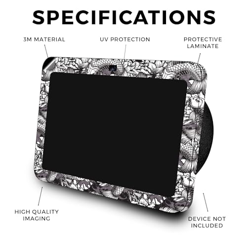 Image of Carbon Fiber Skin Compatible with Amazon Echo Show 8 (3rd Gen, 2023) - Angry Koi - Premium 3M Vinyl Protective Wrap Decal Cover - Easy to Apply, Crafted in The USA by MightySkins
