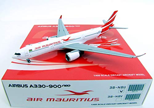 JC Wings JCW4156 1:400 Air Mauritius Airbus A330-900neo Reg #3B-NBU (pre-Painted/pre-Built)