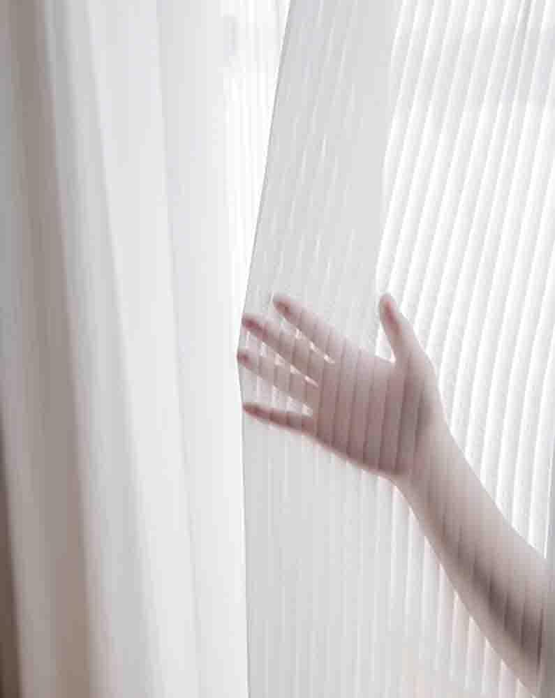 White Sheer Curtains (Sheer,52x72 inch)