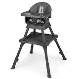 JOYMOR 7 in 1 Baby High Chair for Babies and Toddlers, Convertible Baby Feeding Chair Booster for Eating,Foldable and Portable Highchair with Removable Tray,Activity Table for Toddlers & Infants, Gray