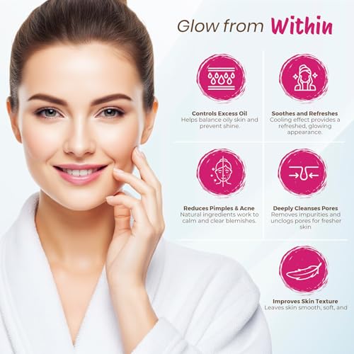 Image of Nisha Rose Multani Mitti for Face 100g | Fuller's Earth Powder | Natural Oil Control, Acne & Tan Removal | Skin Brightening Face Pack