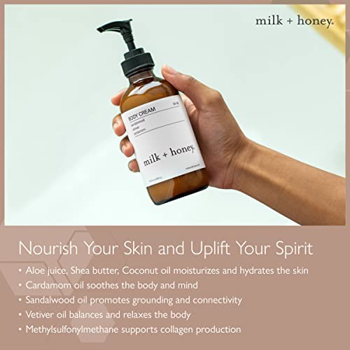 Milk + Honey Rich Body Cream No. 46, With Sandalwood, Vetiver, And Cardamom, Body Cream For Women And Men, Ultra-Nourishing Moisturizing Lotion, 8 Oz. #TOP2