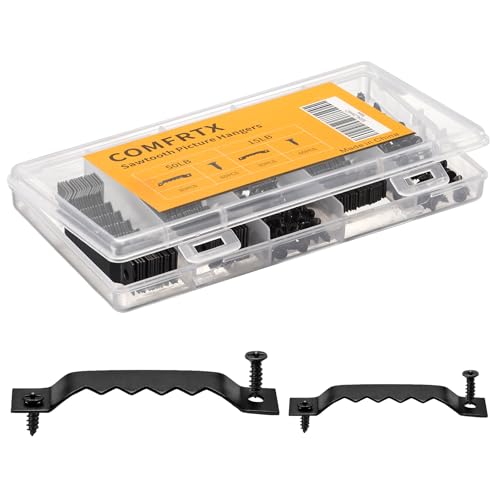 60 Pack Sawtooth Picture Hangers Wall Hanging Kit