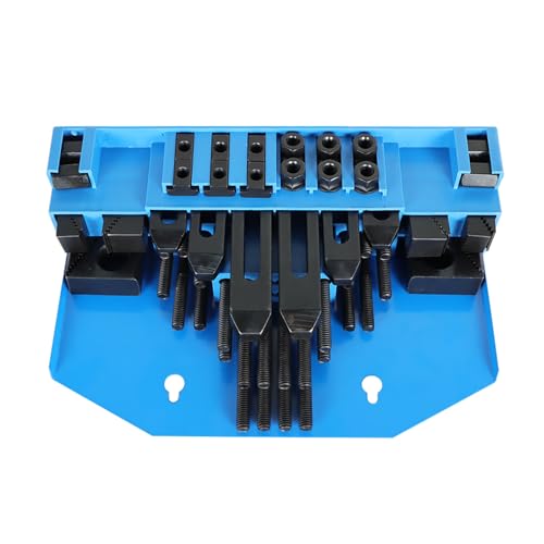 Image of kimllier 58Pcs 1 /2 Inch T-Slot Clamping Kits 3 /8 Inch - 16 Stud Clamping Kit Hold Down Clamp Clamping Set Kit Steel