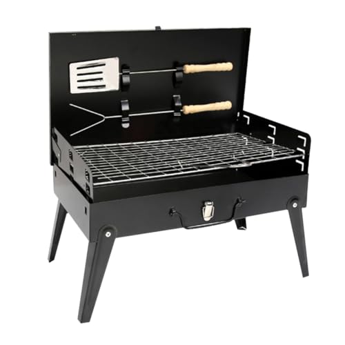 Alasum Parrilla Barbacoa Portátil Plegable con Accesorios Estufa para Camping Exterior Pulido con Diseño Estable Fácil Plegado y Transporte