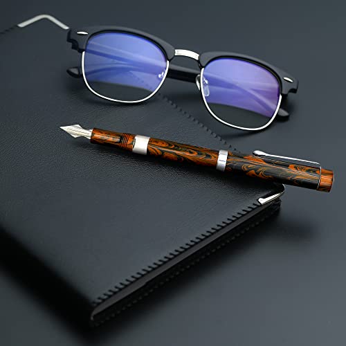 Fpr Jaipur V2 Fountain Pens For Writing – Piston Filled Refillable & Stainless Steel Ultra Flex Nib Calligraphy Fountain Pens Features Acrylic Or Ebonite Body- Luxury Pens W/Clutchless Design #TOP3