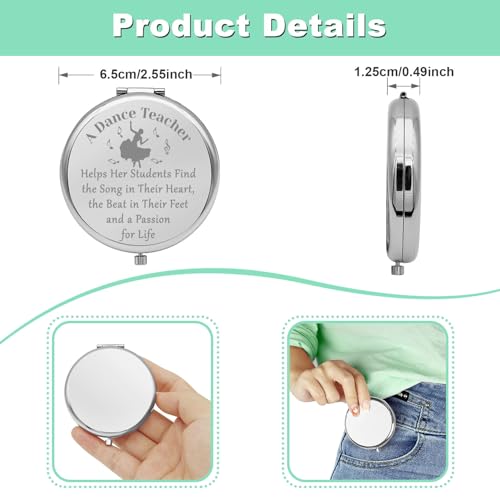 Espejo de Maquillaje Portátil Redondo 2.6 pulgadas miniatura 4