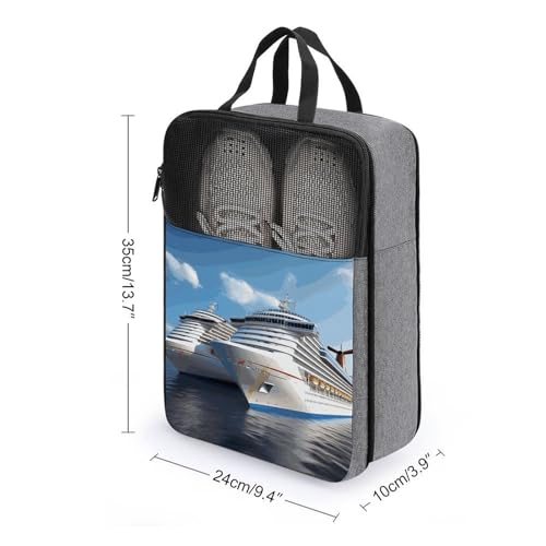 Bolsas de zapatos con asa para maletas de viaje organizadas 2