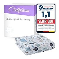 Dailydream Kinder Gewichtsdecke | 104x150 | 3,2 kg | Motiv Wald | aus 100% Baumwolle | mit Glasperlenfüllung | schwere Decke zum Schlafen | Weighted Blanket | Therapiedecke | Körpergewicht 35-55 kg