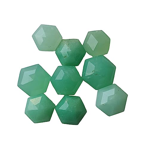 Chrysoprase cabochon hexagone pour sertissage de bijoux fins sur mesure