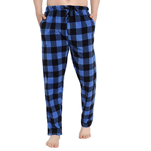 North 15 Men's Super Cozy Buffalo Plaid Micro Fleece Pajama Pants
