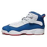 Jordan Boy's 6 Rings (Big Kid) White/True Blue/University Red 4.5 Big Kid M -  Nike