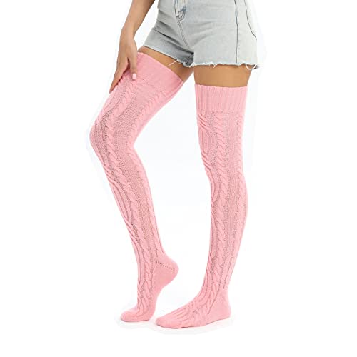 Image of Sexybody Women's Thigh High Socks Over the Knee Knit Socks, Winter Leg Warmers Stockings Knee High Tube Arctic Fleece