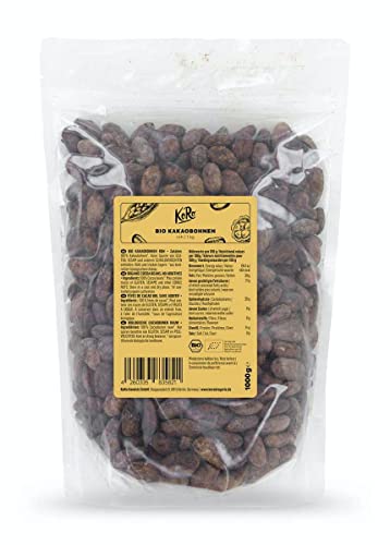 KoRo - Bio Kakaobohnen 1 kg - Feinste Kakaobohne der Sorte Criollo geröstet und ohne Zusätze aus kontrolliert biologischem Anbau KoRo - Bio Kakaobohnen 1 kg - Feinste Kakaobohne der Sorte Criollo geröstet und ohne Zusätze aus kontrolliert biologischem Anbau