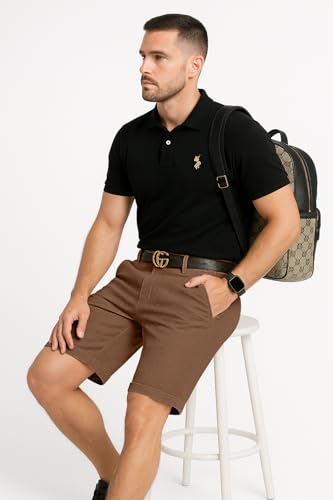 Image of GRECIILOOKS Casual Men Shorts | Rich Regular Fit Solid Short with Side Pockets | Relaxed Fit Half Pants | Mid Rise Waist (Available in Plus Size)