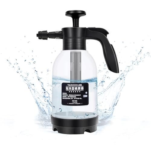 Rociador de espuma para lavado de autos, botella de rociador de espuma manual, dos modos, área de rociado grande, rociador de espuma a presión para jardinería en el hogar(Blanco)