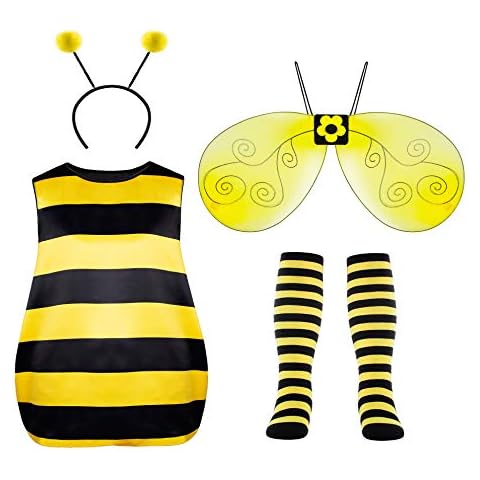 Bienen Kostüm Damen Erwachsene Bienenkostüm Biene Fasching Halloween Karneval 38 40 42 Biene Maya Kostüm Cover