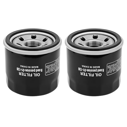 Road Passion 16510-03G00 16510-03G00-X07 16510-06B00 16510-06B01 16510-07J00 16510-34E00 Oil Filter Compatible with Suzuki LT-A700 X King Quad 4x4 Camo 700 2005 2006-2008/ AXi PS 493 2015-2020 (2 PCS)