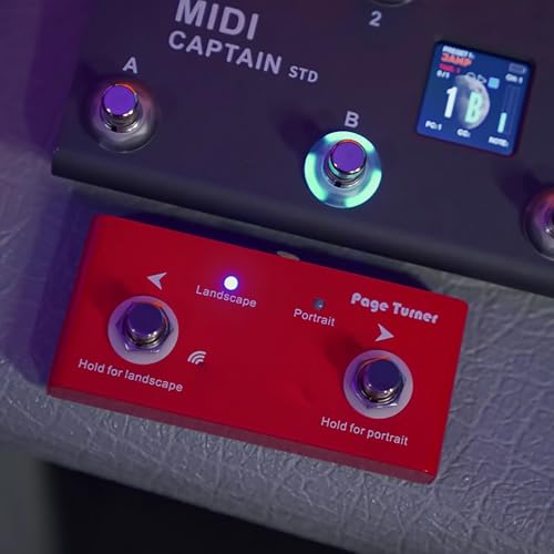 Bluetooth Page Turner Pedal Rechargeable Wireless Foot Switch for Music Sheet