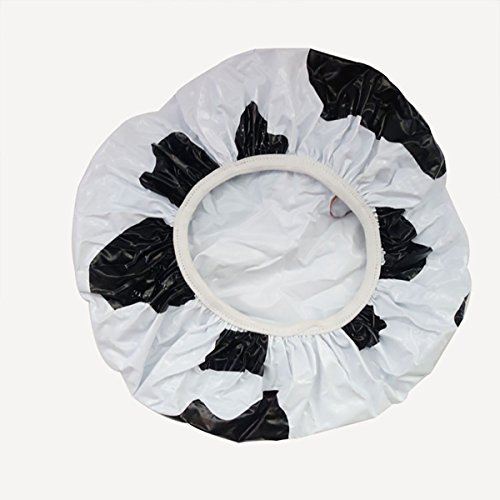 Set Of 2 Waterproof Cute Cartoon Shower Cap Children Kids 3D Animal Spa Swimming Bath Hat Hoods Bathroom Products (Cows + Shark Pattern) #TOP4