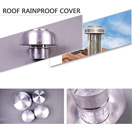 Capuchon de cheminée en aluminium pour protection anti-oiseaux et pluie - 4