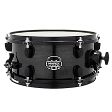 6" x 13" Maple/Poplar Snare Drum with Army Throw off Remo UX Heads - Black with Black Hardware