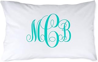 Pattern Pop - Personalized Script Monogram Pillowcase - Decorative Bed P...