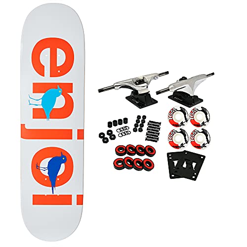 Enjoi Skateboard Complete Bird Watcher White 8.5" x 32.18"