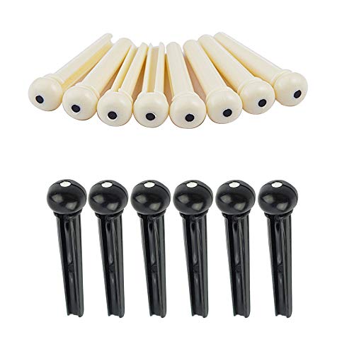 Lot de 24 chevilles de chevalet pour guitare acoustique avec 1 extracteur de chevalet Ivoire et noir Jinlop - Les Beatles, Paul McCartney, John Lennon, RIngo Starr, George Harrison Lot de 24 chevilles de chevalet pour guitare acoustique avec 1 extracteur de chevalet Ivoire et noir Jinlop – Image 4