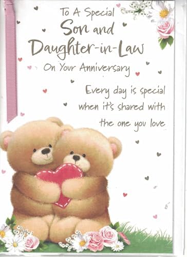 Janie Wilson Son & Daughter In Law Anniversary Card - SDLA05 - HUGS - View #10