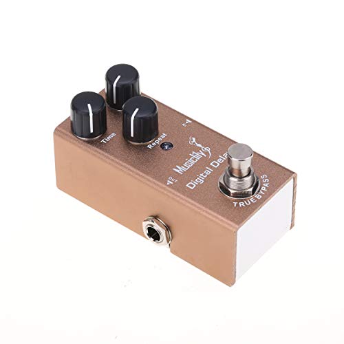 Musiclily Basic Mini Electric Guitar Effects Pedal Dc 9V Adapter Powered True Bypass, Digital Delay #TOP5