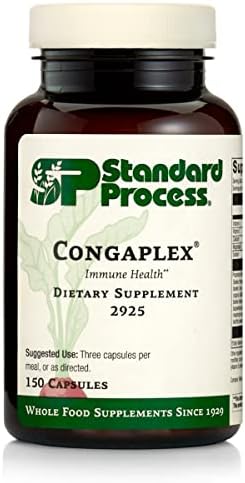 Standard Process Congaplex - Whole Food RNA Supplement, Antioxidant, Immune Support with Thymus, Shiitake, Reishi Mushroom Powder, Organic Sweet Potato, Wheat Germ, Vitamin A and More - 150 Capsules
