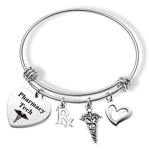 Pharmacy Technician Gift Pharmacist Bracelet RX Gifts Pharmacy Tech Gifts Pharmacy Student Pharmacist Graduation Gift(pharmacy tech BR)
