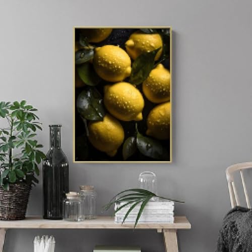 Peintures sur toile de fruits murale pour déco de cuisine colorée