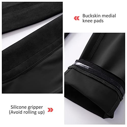 Baleaf BALEAFAAB1820808419WA Women'S Riding Pants Equestrian Breeches Knee-Patch Horse Riding Tights Horseback Belt Loops Pockets Upf50+ Black L thumb #2