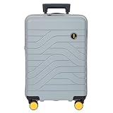 Bric's B|Y Ulisse Carry-On Luggage with Spinner Wheels – Airline Approved Hard Shell Suitcase, TSA Combination Lock & USB Port - Removeable Wash Bag Included - 21 Inch, Grey