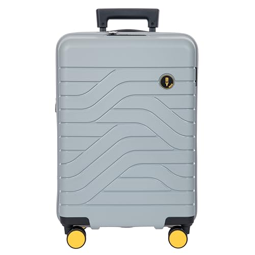 Bric's B|Y Ulisse Carry-On Luggage with Spinner Wheels – Airline Approved Hard Shell Suitcase, TSA Combination Lock & USB Port - Removeable Wash Bag Included - 21 Inch, Grey by Bric's - Used condition - US$130.43