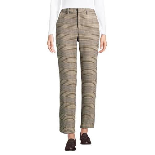 Lands' End Women's High Rise Brushed Flannel Tapered Ankle Pants