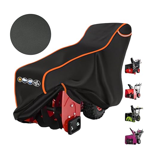 Snow Blower Cover 24/26/28 in Heavy Duty 600D Waterproof Snowblower Cover,Outdoor Snow Thrower Protector,Universal for EGO,PowerSmart,Cub Cadet,Honda,Ryobi,Ariens,Troy Bilt,Snow Joe,Toro - Image 2