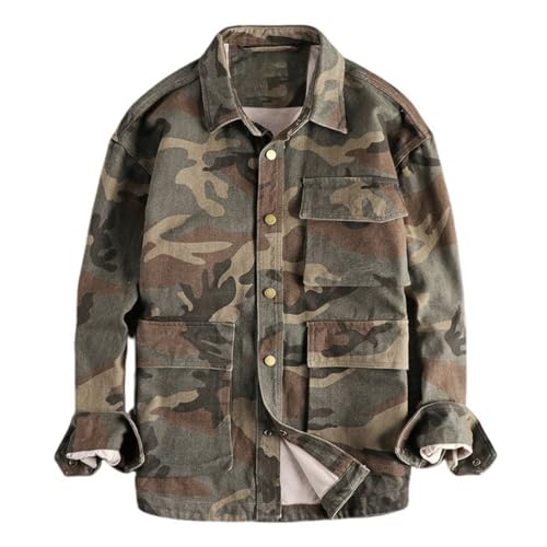 Chemise de travail homme coton coupe décontractée manches longues kaki