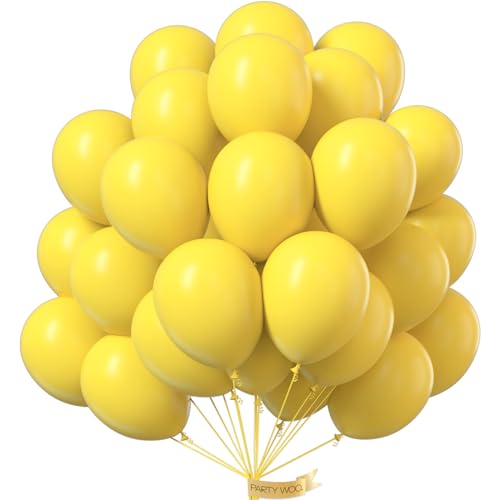 PartyWoo-Yellow-Balloons-50-pcs-12-Inch-Matte-Yellow-Balloons-Yellow-Latex-Balloons-for-Balloon-Garland-Balloon-Arch-as-Party-Decorations-Birthday-Decorations-Baby-Shower-Decorations-Yellow-Y55