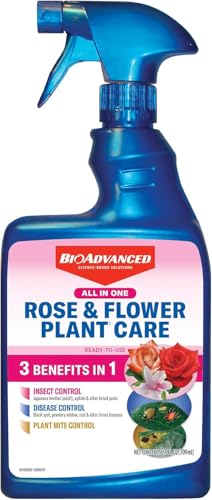 BioAdvanced All-In-One Rose and Flower Plant Care Spray - Insect Control, Disease Control & Plant...