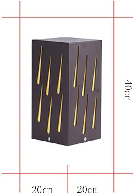 USMJQVZ Outdoor Waterproof Corridor Pillar Lamp Square Villa Outdoor Floor Lamp Deck Fence Table Light for Courtyard Garden Landscape Lamp E27 Base