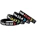 Sainstone 4-Pack Power of Faith Christian Bible Verse Silicone Bracelets - Isaiah 41:10, Psalm 23:4, John 14:27, Luke 10:19 - Religious Scriptures Rubber Wristbands Church Gifts for Men Women (Unisex)
