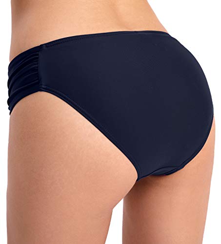 Image of Women's Bathing Suit Bottoms Full Coverage Ruched Bikini Tankini Bottom Swimsuit Brief