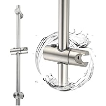 24 Inch Shower Slide Bar, Adjustable Shower Bar For Handheld Shower Wall Mount, Brushed Nickel Stainless Shower Head Slide Bar